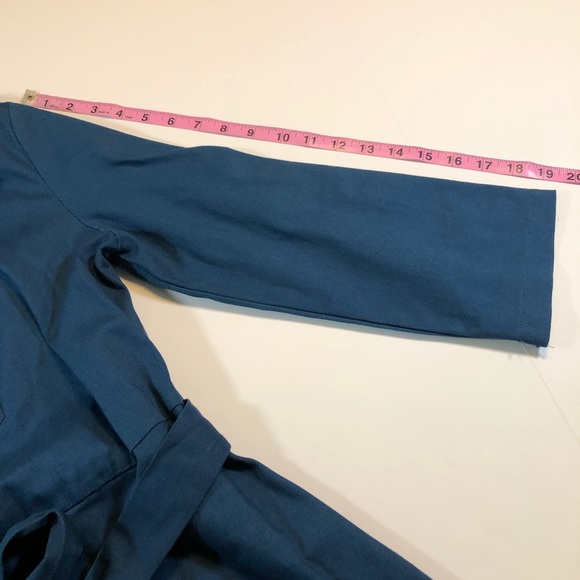 Lindy Bop Teal Gold Button Long Roll-Tab Dress 3XL - Picture 8 of 8